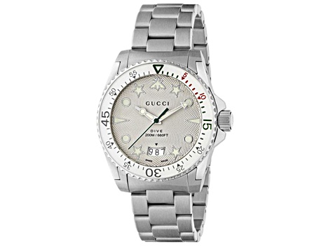 Gucci Men's Dive White Dial, Stainless Steel Watch