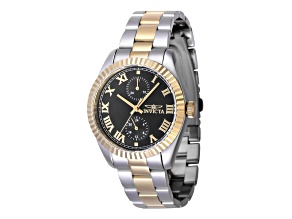 Invicta Specialty 36mm Black Dial Stainless Steel Band Quartz Watch