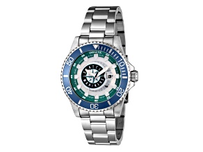 Invicta MLB 47mm Green, Orange, White, White, Blue Dial Stainless Steel Band Quartz Watch