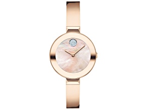 Movado Women's Bold Mother-Of-Pearl Dial Rose Stainless Steel Watch