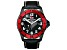 Seapro Men's Voyager Black Dial, Red Bezel, Black Leather Strap Watch