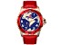 Seapro Men's Voyager Blue Dial, Red Dial, Red Leather Strap Watch