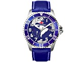 Seapro Men's Voyager Blue Dial and Bezel, Blue Leather Strap Watch