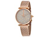 Just Cavalli Women's Animalier Rose Dial, Rose Stainless Steel Watch