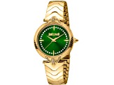 Just Cavalli Women's Animalier Green Dial, Yellow Stainless Steel Watch