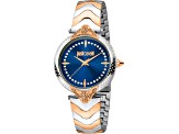 Just Cavalli Women's Animalier Blue Dial, Multicolor Stainless Steel Watch