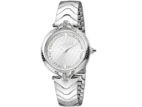 Just Cavalli Women's Snake White Dial, Stainless Steel Watch