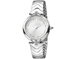 Just Cavalli Women's Snake White Dial, Stainless Steel Watch