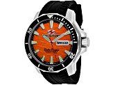 Seapro Men's Scuba Dragon Diver Limited Edition Orange Dial, Black Bezel, Black Silicone Watch