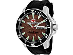 Seapro Men's Scuba Dragon Diver Limited Edition Brown Dial, Black Bezel, Black Silicone Watch