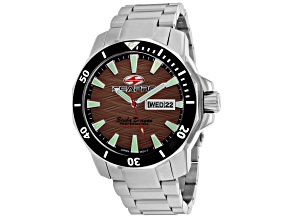 Seapro Men's Scuba Dragon Diver Limited Edition Brown Dial, Black Bezel, Stainless Steel Watch