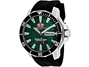 Seapro Men's Scuba Dragon Diver Limited Edition Green Dial, Black Bezel, Black Silicone Watch