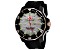 Seapro Men's Scuba Dragon Diver Limited Edition White Dial, Rose Accent Bezel, Black Silicone Watch