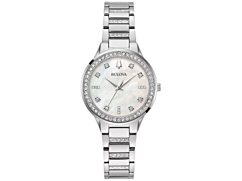 Bulova Women's Classic Crystal Stainless Steel Watch