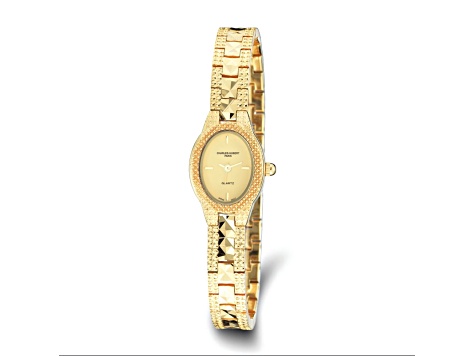 Ladies Charles Hubert Gold-finish Brass Gold Dial 18x22mm Watch