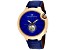 Christian Van Sant Men's Cyclone Automatic Blue Dial, Blue Leather Strap Watch