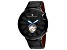 Christian Van Sant Men's Cyclone Automatic Black Dial, Black Leather Strap Watch