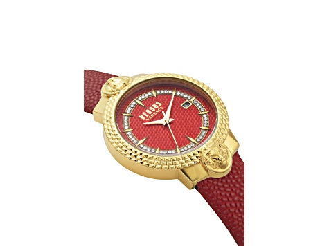 Versace Enamel Red Dial Ladies Watch Versace Palazzo Empire Greca Red Dial Red Leather Strap  main image 4