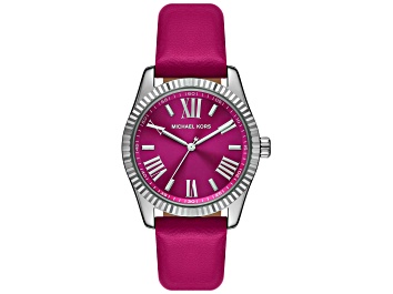 Picture of Michael Kors Women's Lexington Pink Dial, Pink Leather Strap Watch