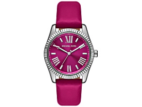 Michael Kors Women's Lexington Pink Dial, Pink Leather Strap Watch
