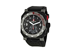 Zodiac Men's Iconic ZMX Black Rubber Watch