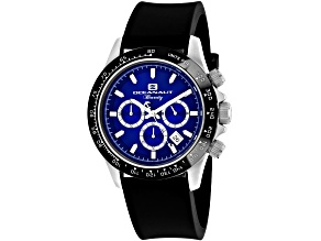 Oceanaut Men's Biarritz Blue Dial, Black Rubber Strap Watch