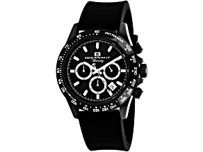 Oceanaut Men's Biarritz Black Dial, Black Rubber Strap Watch