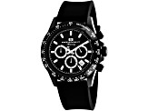 Oceanaut Men's Biarritz Black Dial, Black Rubber Strap Watch