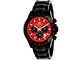 Oceanaut Men's Biarritz Red Dial, Black Stainless Steel Watch