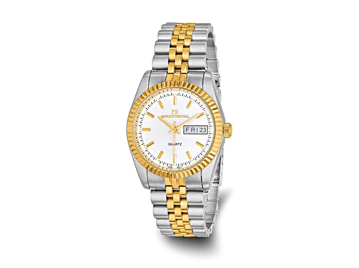 Mountroyal Two-tone IP-plated White Dial Watch - 1CS79A | JTV display picture 3