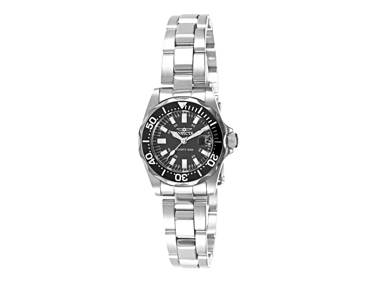 Invicta Women's Signature 27mm Black Dial Stainless Steel Bracelet Quartz Watch