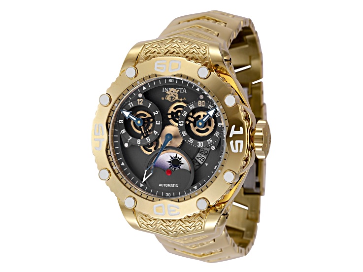 新品電池 INVICTA 訳あり サブアクア ノマ1 ゴールド スケルトン Invicta Subaqua Noma VIII 48.5mm Gunmetal Dial Yellow Stainless