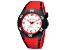 Head Men's Vancouver 2 46mm Quartz White Dial Red Silicone Strap Watch