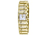 Pulsar Women's Classic White Dial Yellow Stainless Steel with Crystal Accents Watch