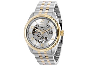 Invicta Men's 43mm Yellow Bezel Manual-Wind Watch, Two-tone Stainless Steel Band