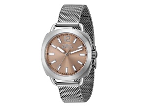 Invicta Wildflower 32mm Light Pink Dial Stainless Steel Mesh Strap Quartz Watch