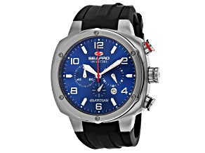 Seapro Men's Guardian Blue Dial, Black Silicone Watch