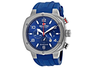 Seapro Men's Guardian Blue Dial, Blue Silicone Watch