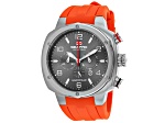 Seapro Men's Guardian Gray Dial, Orange Silicone Watch