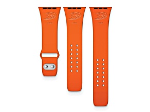 Gametime NHL Anaheim Ducks Debossed Silicone Apple Watch Band (42/44mm M/L). Watch not included.