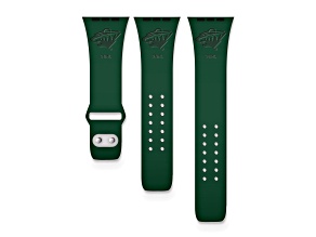 Gametime NHL Minnesota Wild Debossed Silicone Apple Watch Band (42/44mm M/L). Watch not included.