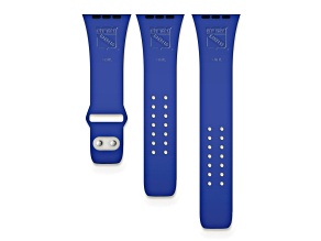 Gametime New York Rangers Debossed Silicone Apple Watch Band (42/44mm M/L). Watch not included.