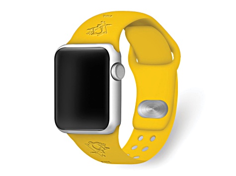 Gametime Pittsburgh Penguins Debossed Silicone Apple Watch Band (42/44mm M/L). Watch not included.