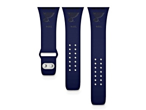 Gametime NHL St. Louis Blues Debossed Silicone Apple Watch Band (42/44mm M/L). Watch not included.