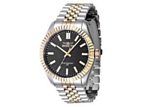 Invicta Specialty 43mm Black Dial Two-tone Stainless Steel Quartz Watch