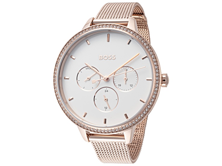 Hugo Boss Women s Prime 40mm Quartz Rose Stainless Steel Watch