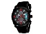 Oceanaut Men's Kryptonite Black/Gray Dial with Red Accents, Black Rubber Strap Watch