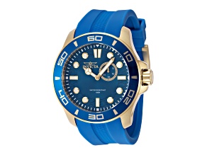 Invicta Pro Diver 50mm Blue  Dial Silicone Band Quartz Watch