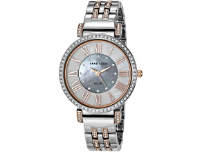 Anne Klein Women's Classic White and Rose Alloy Bracelet Watch