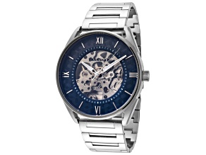 Thomas Earnshaw Men's Spencer Skeleton 42mm Automatic Blue Dial Stainless Steel Watch